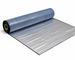 självhäftande membran med en speciell aluminiumkompositfolie på utsidan.