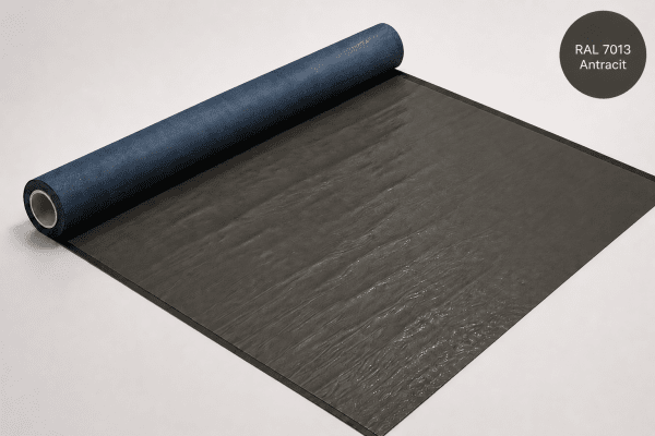Zoom bild av aluminiumtak på rulle